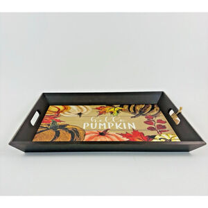 Holiday Wooden Serving Tray by Autumn Accents Thanksgiving Harvest Pumpkin Decor